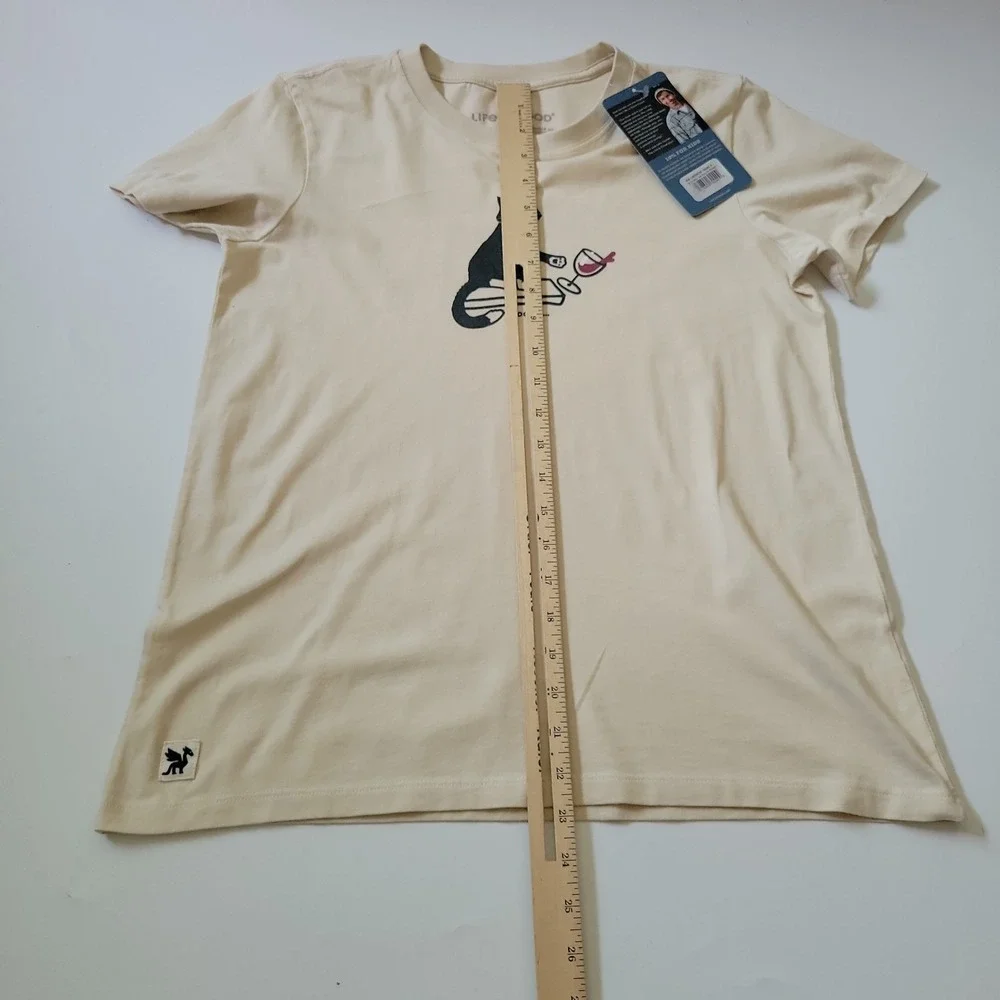 Life Is Good Oops Cat Graphic Crusher Tee Small Short Sleeve Crewneck Girlcore - Picture 6 of 9